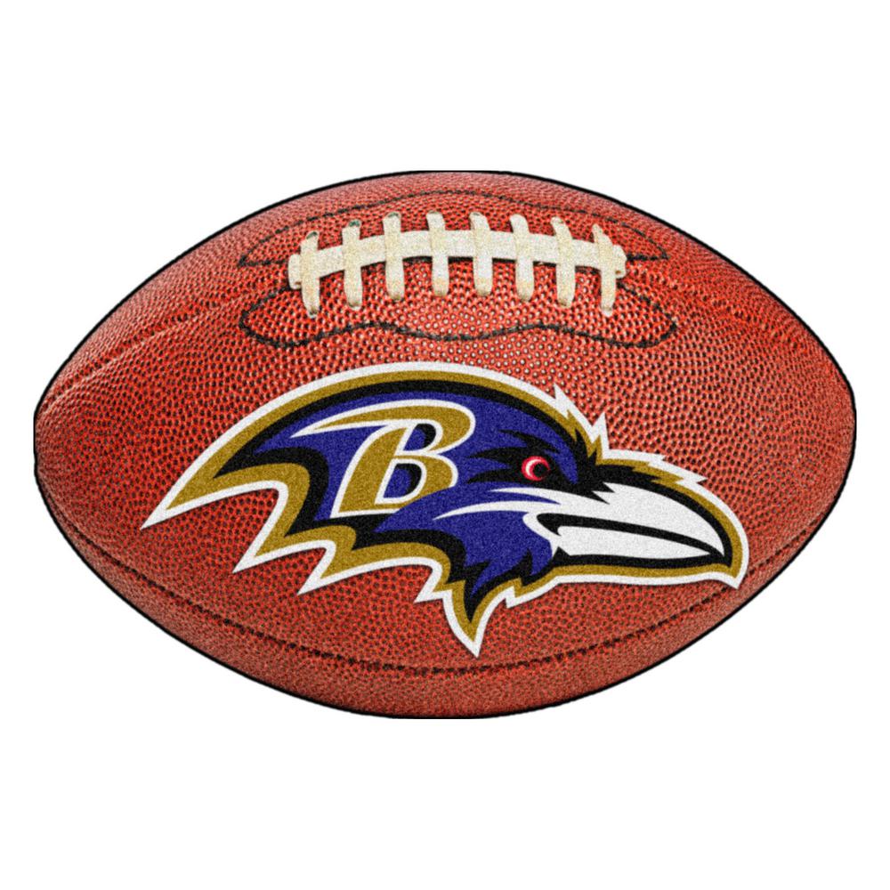 Fanmats Nfl Baltimore Ravens Photorealistic 20 5 In X 32 5 In Football Mat
