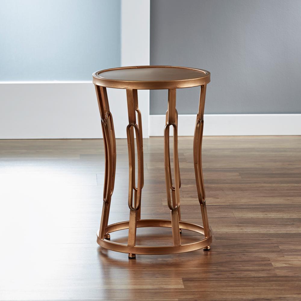 Firstime Antique Gold Hourgl Side Table Btshrg The Home Depot Firstime Antique Gold Hourgl Side Table
