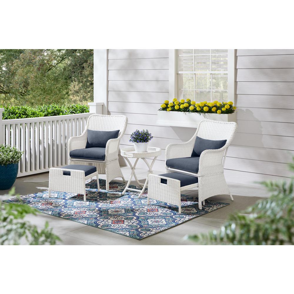 Hampton Bay Garden Hills 5-Piece Wicker Outdoor Chat Set with