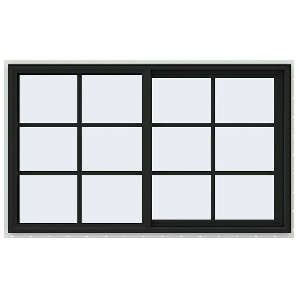 JELDWEN 60 in. x 36 in. V4500 Series Bronze FiniShield Vinyl Right