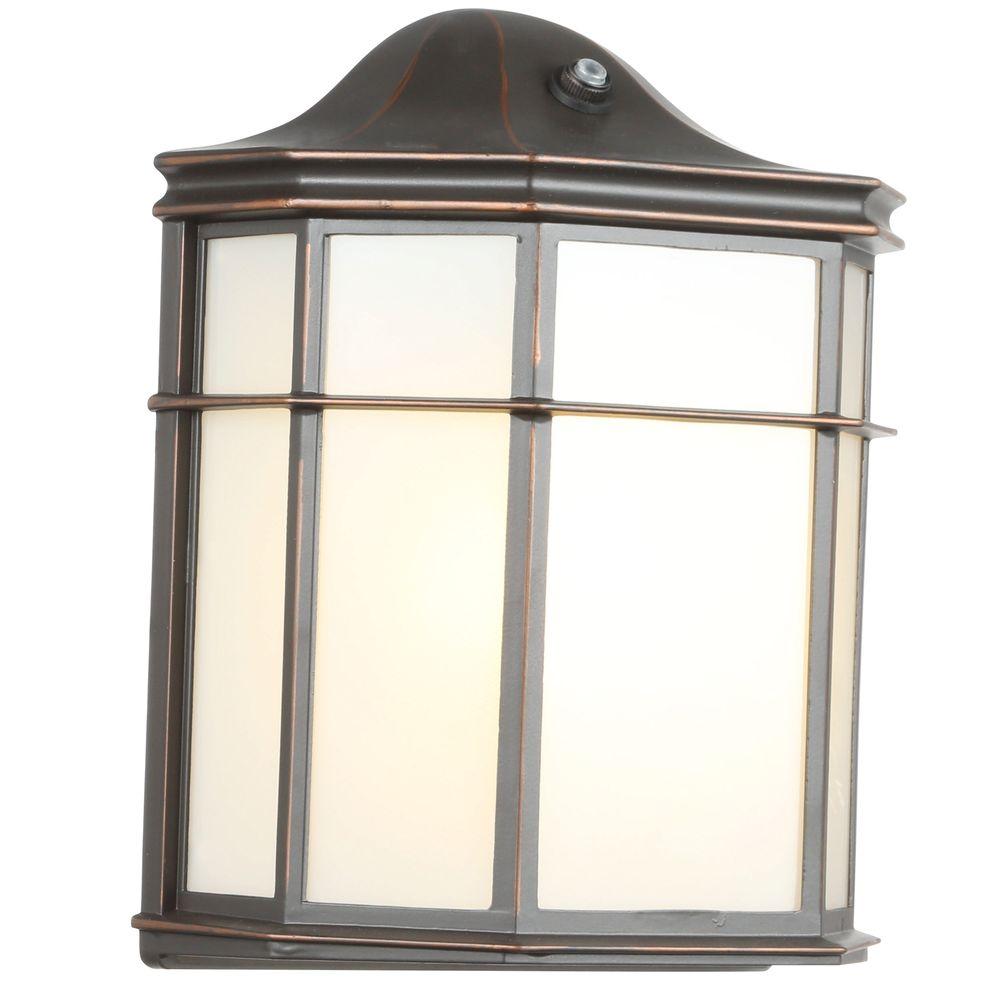 Hampton Bay 1 Light Oil Rubbed Bronze Outdoor Dusk To Dawn Lantern Hampton Bay 1 Light Oil Rubbed Bronze Outdoor Dusk To Dawn Lantern