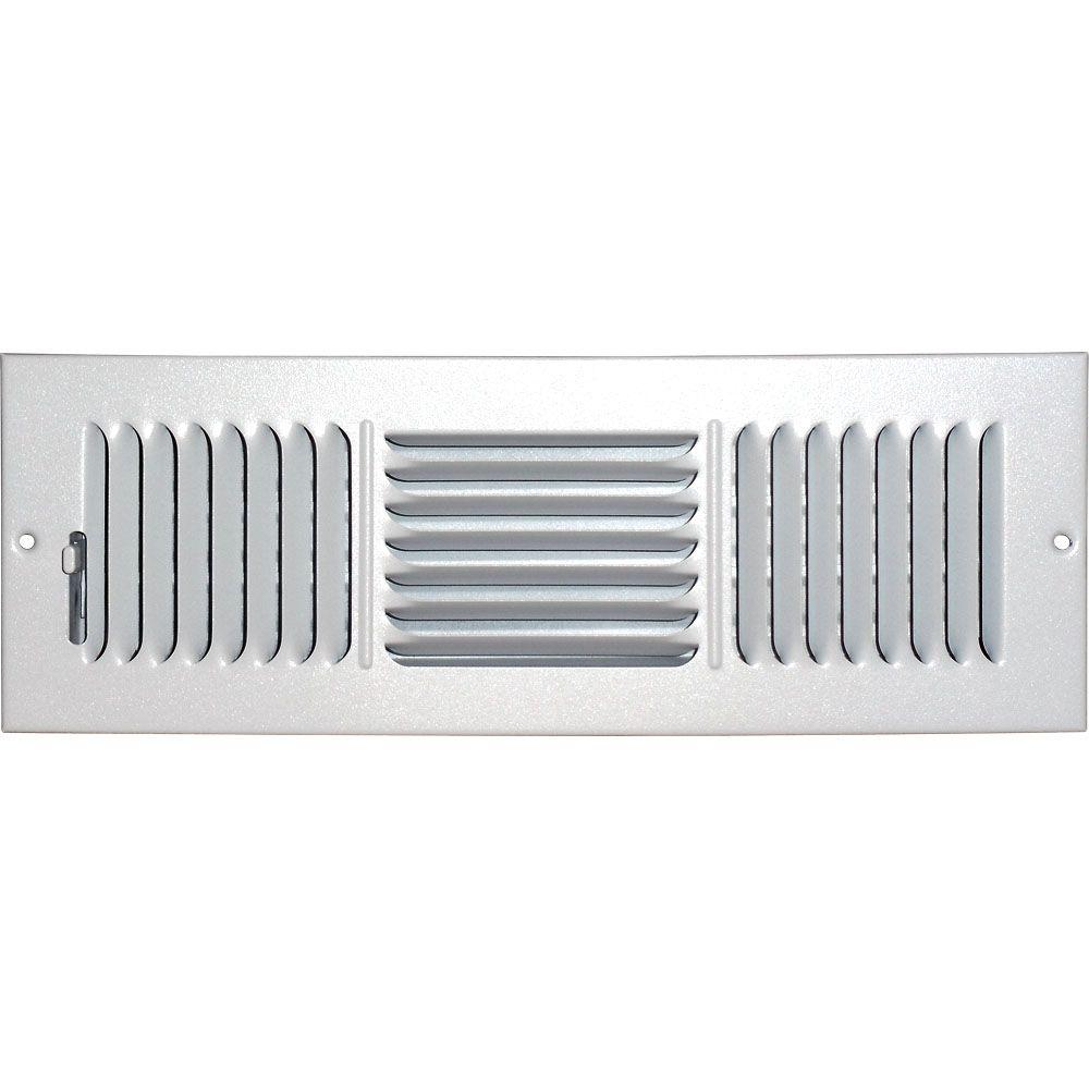 Speedi Grille 14 In X 4 In Ceiling Sidewall Vent Register White With 3 Way Deflection