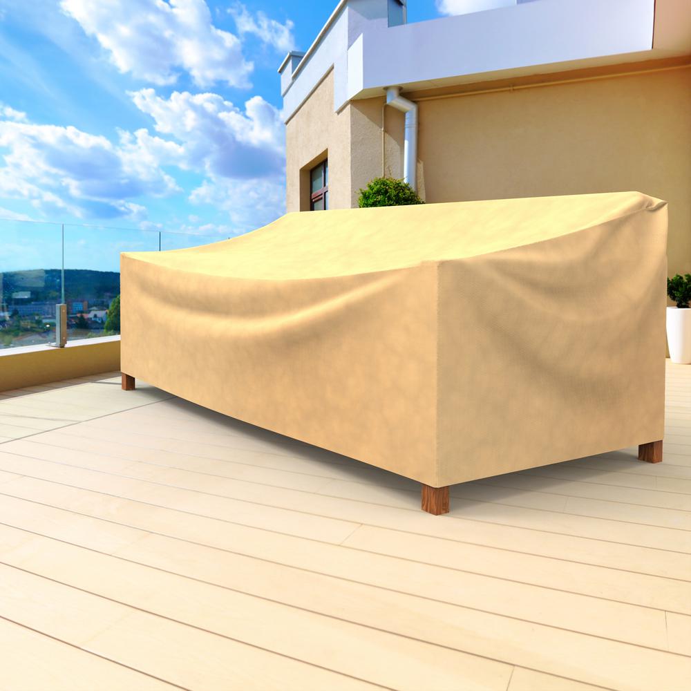 Tan Large Budge All Seasons Outdoor Patio Sofa Cover Patio Furniture Accessories Patio Furniture Covers