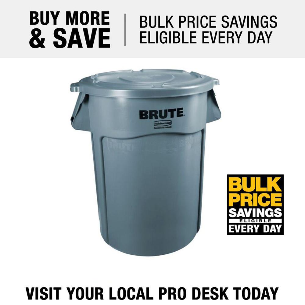 Rubbermaid Brute Blue Recycling Waste 32-Gallon Container Bin Trash Can Garbage