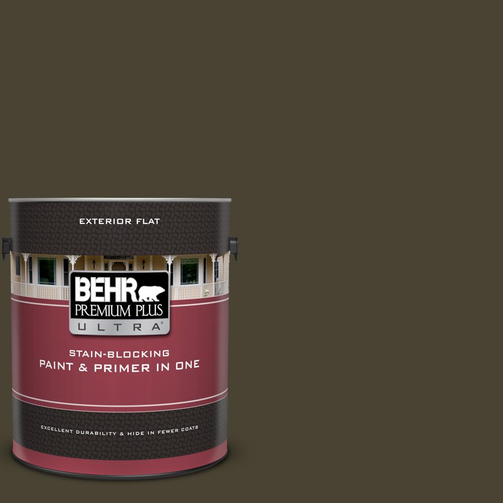 BEHR Premium Plus Ultra 1 gal. UL16023 Espresso Beans Flat Exterior