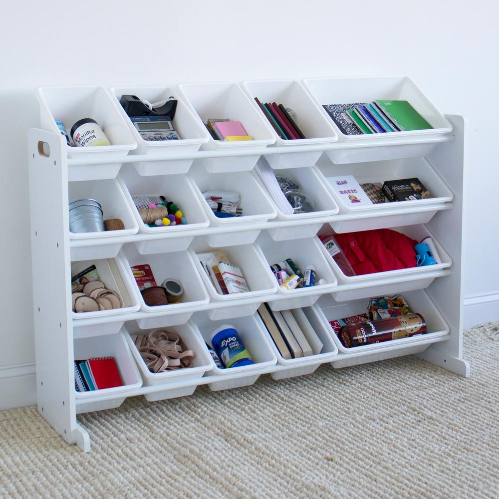 large toy organizer with bins