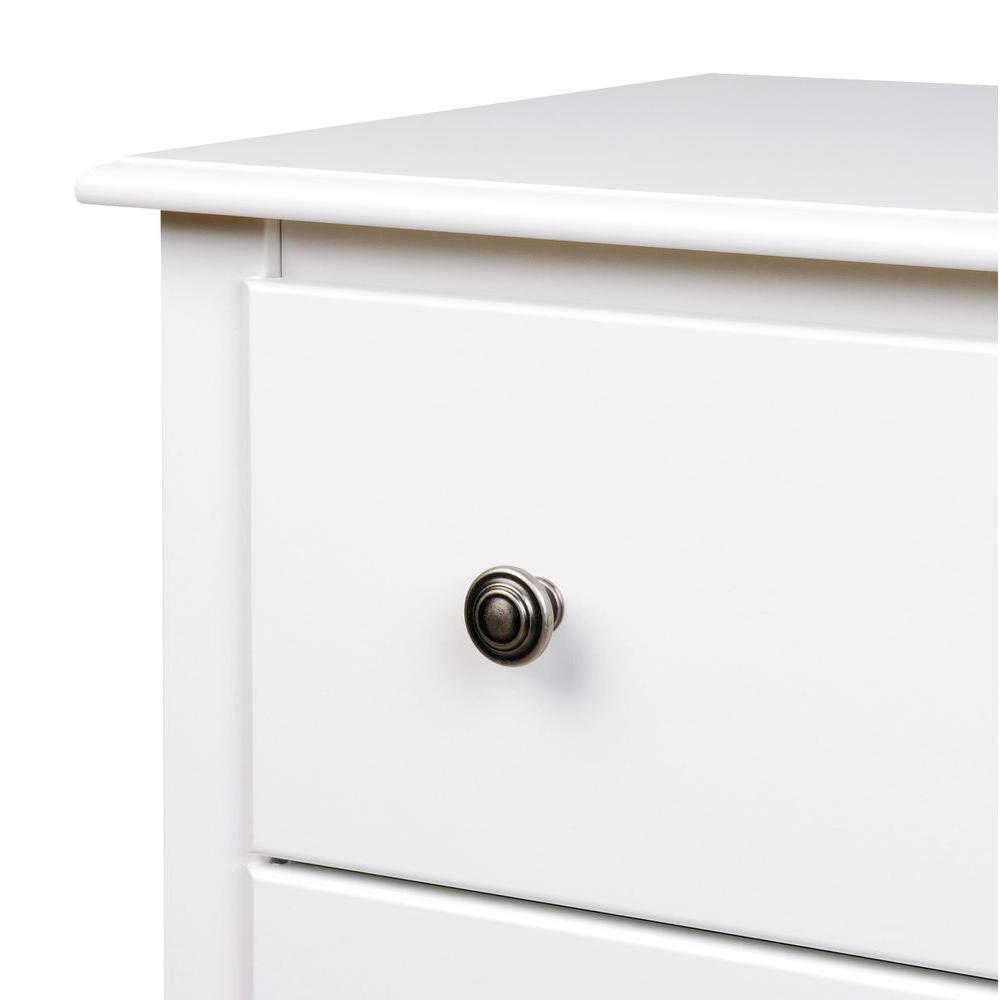 Prepac Monterey 2 Drawer White Nightstand Wdc 2428 The Home Depot