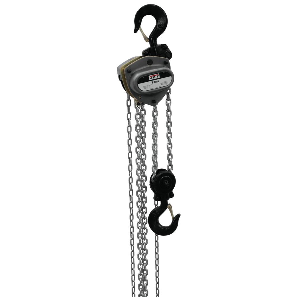 Jet L100300WO10 3Ton Hand Chain Hoist with 10 ft. Lift and Overload
