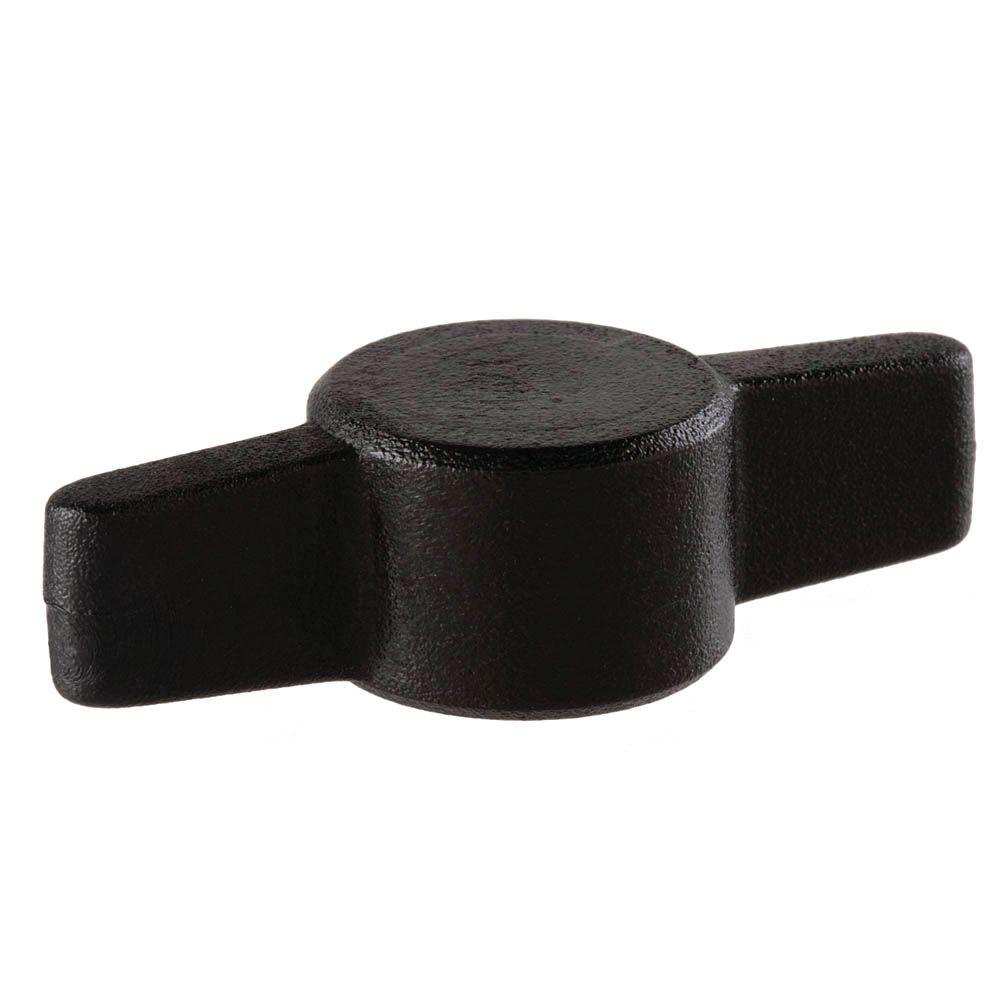 Crown Bolt 1/4 in. Black Plastic T Knob-78108 - The Home Depot