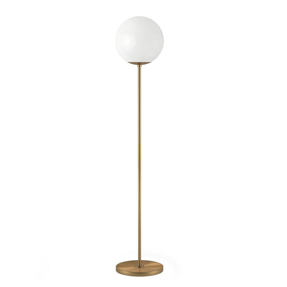 sphere and stem floor lamp