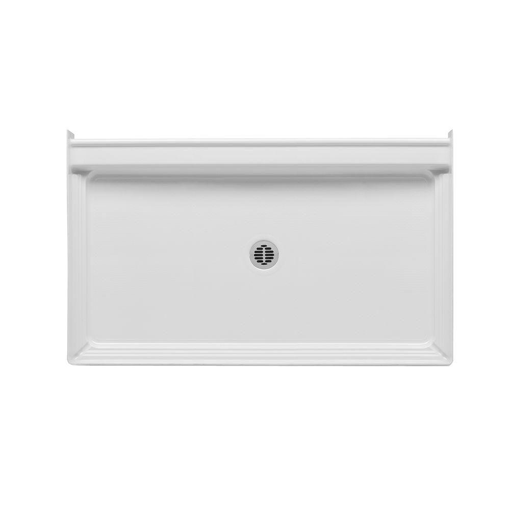 Aquatic 34 In X 60 In Single Threshold Shower Base In White 6034cpan Wh The Home Depot 4575