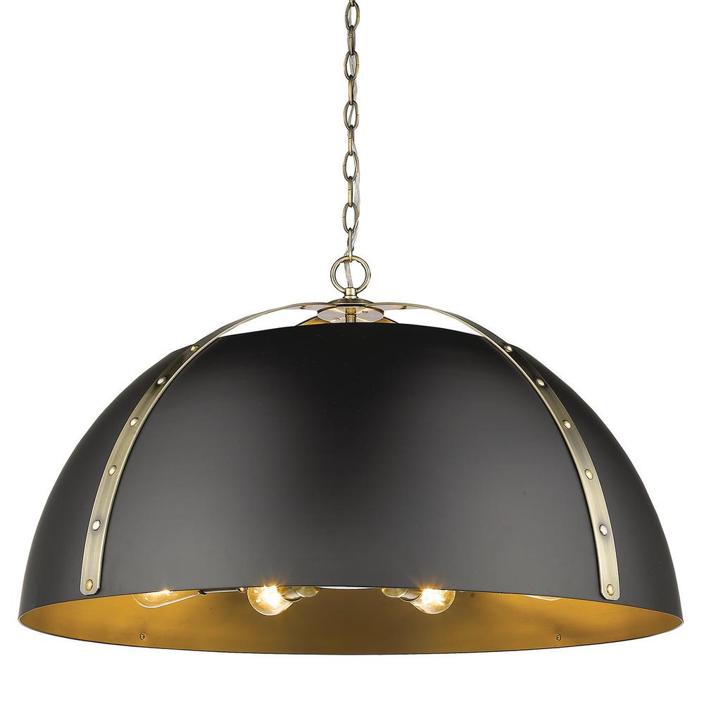 Golden Lighting Aldrich Ab 8 Light Pendant In Aged Br Golden Lighting Aldrich Ab 8 Light Pendant In Aged Br
