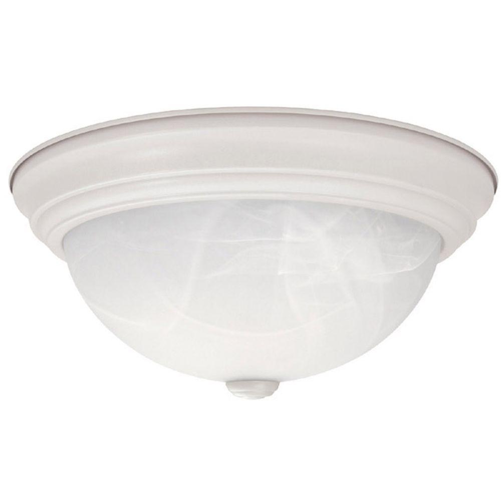 Filament Design Sandor 2Light Matte White Flushmount with Faux White
