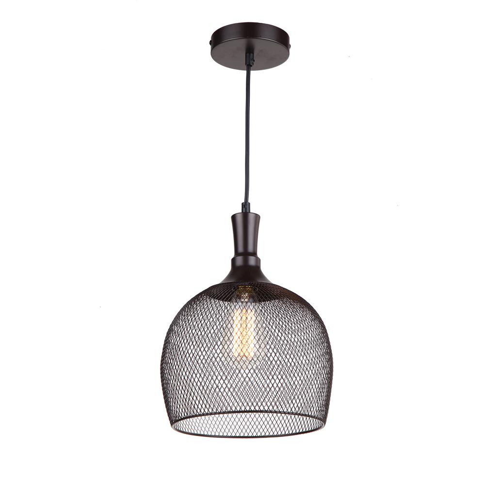 Illumine Pendant Lights Lighting The Home Depot 1 Light Ebony Bronze Pendant