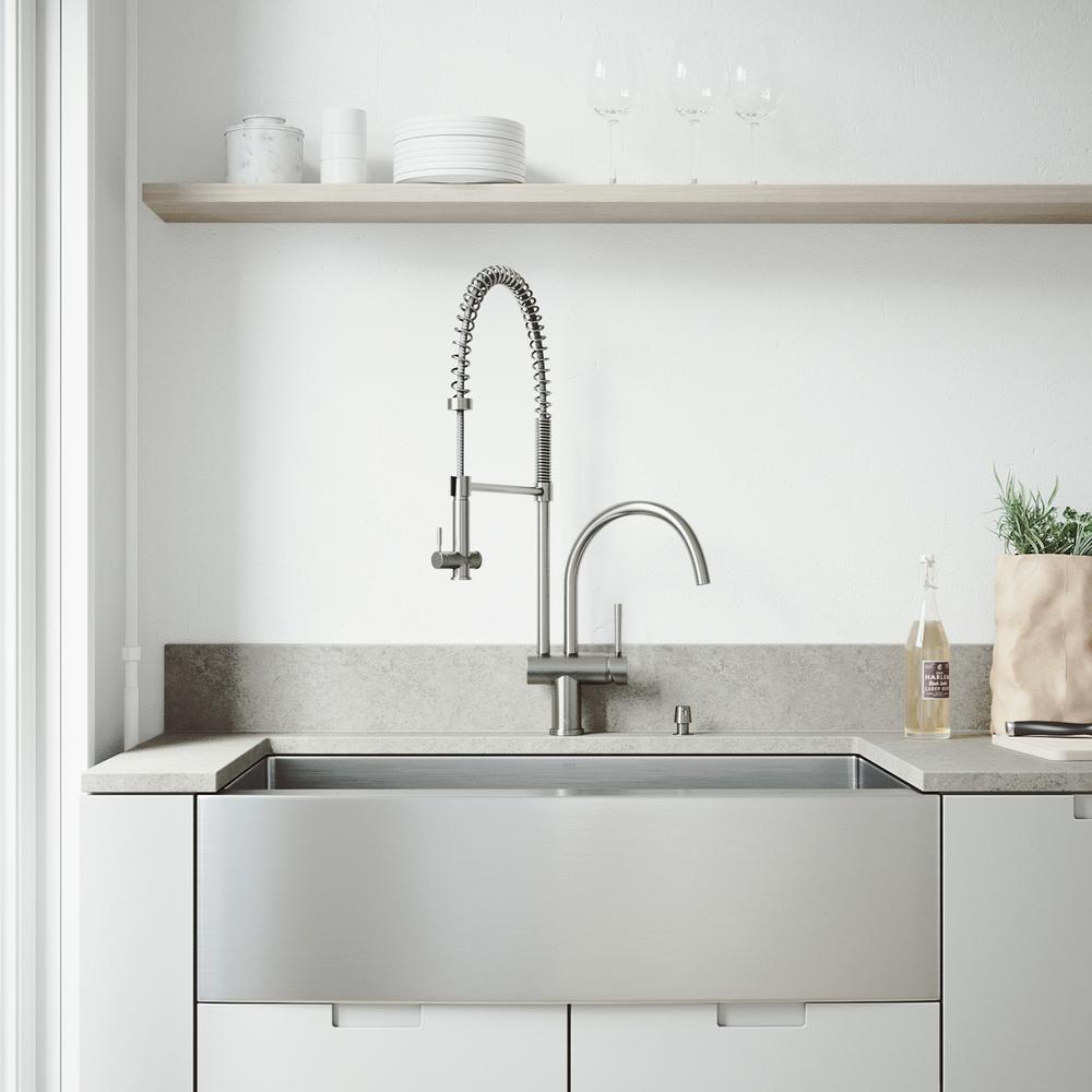 Vigo All In One Farmhouse A Front Stainless Steel 36 Vigo All In One Farmhouse A Front Stainless Steel 36