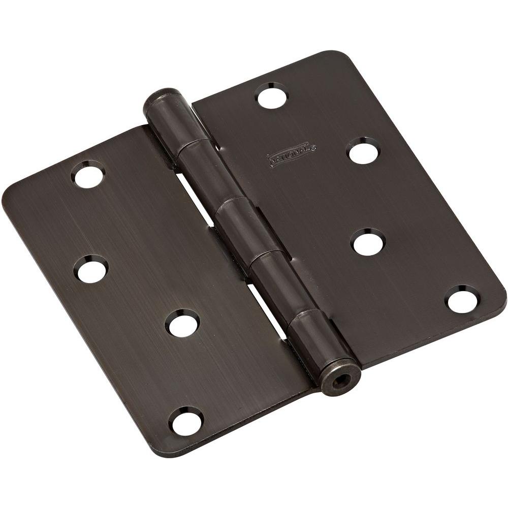 National Hardware 4 in. Door Hinge512RC 4X4 DR HGEPWT The Home Depot
