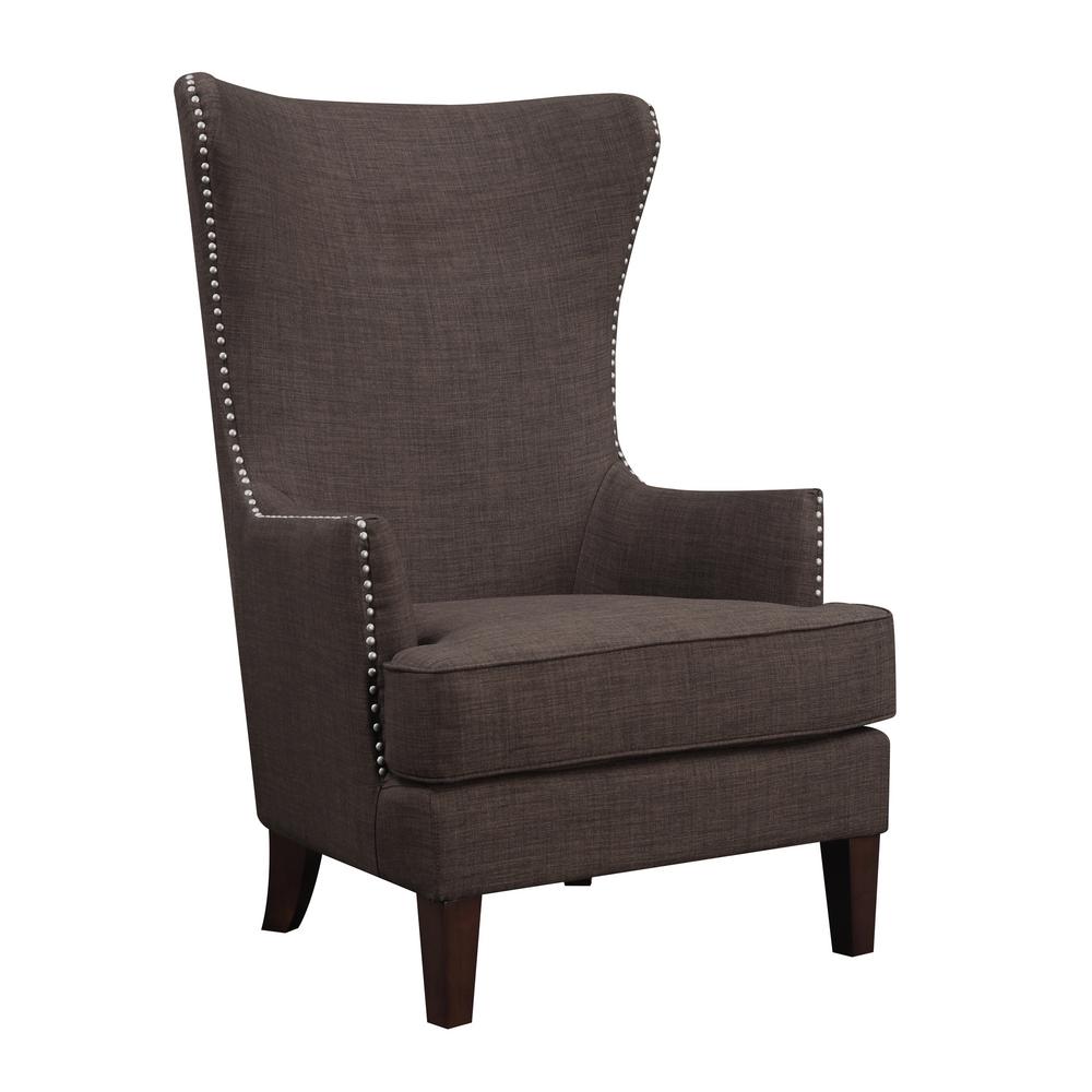 Kegan Chocolate Accent Chair Ukr081100 The Home Depot
