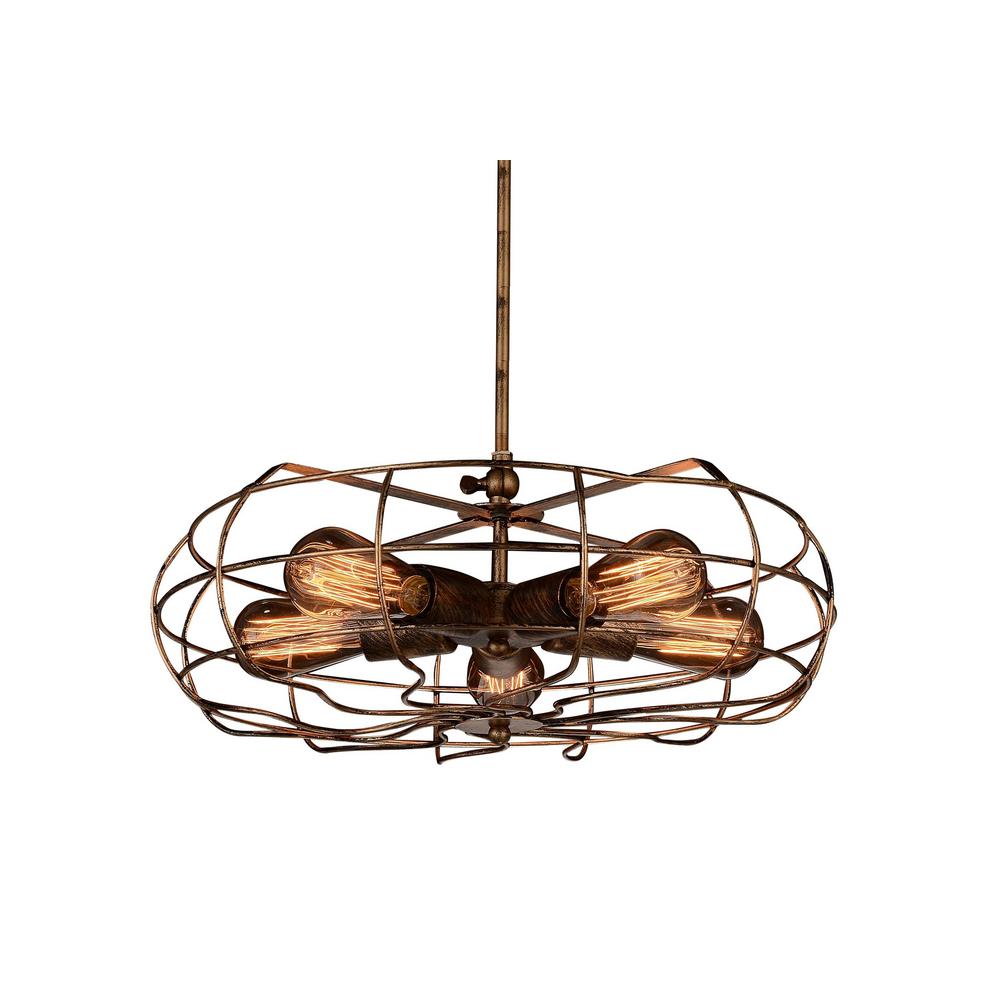 Pamela 5 Light Antique Copper Chandelier 9606p18 128 The Home Pamela 5 Light Antique Copper Chandelier