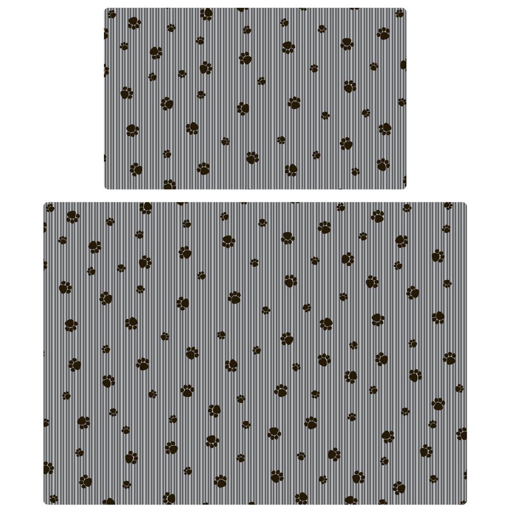 Drymate Multi-Use Paw Stripe Pet Mat Set - Gray (2ct)