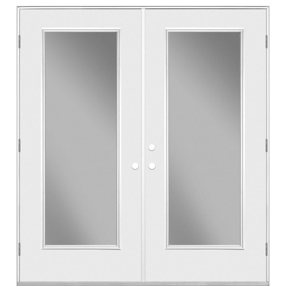 Masonite 72 in. x 80 in. Premium Primed Left Hand Outswing Full Lite