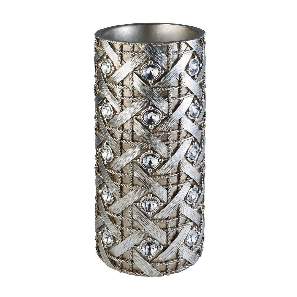 ORE International Kairavi Silver Polyresin Decorative VaseK4292V