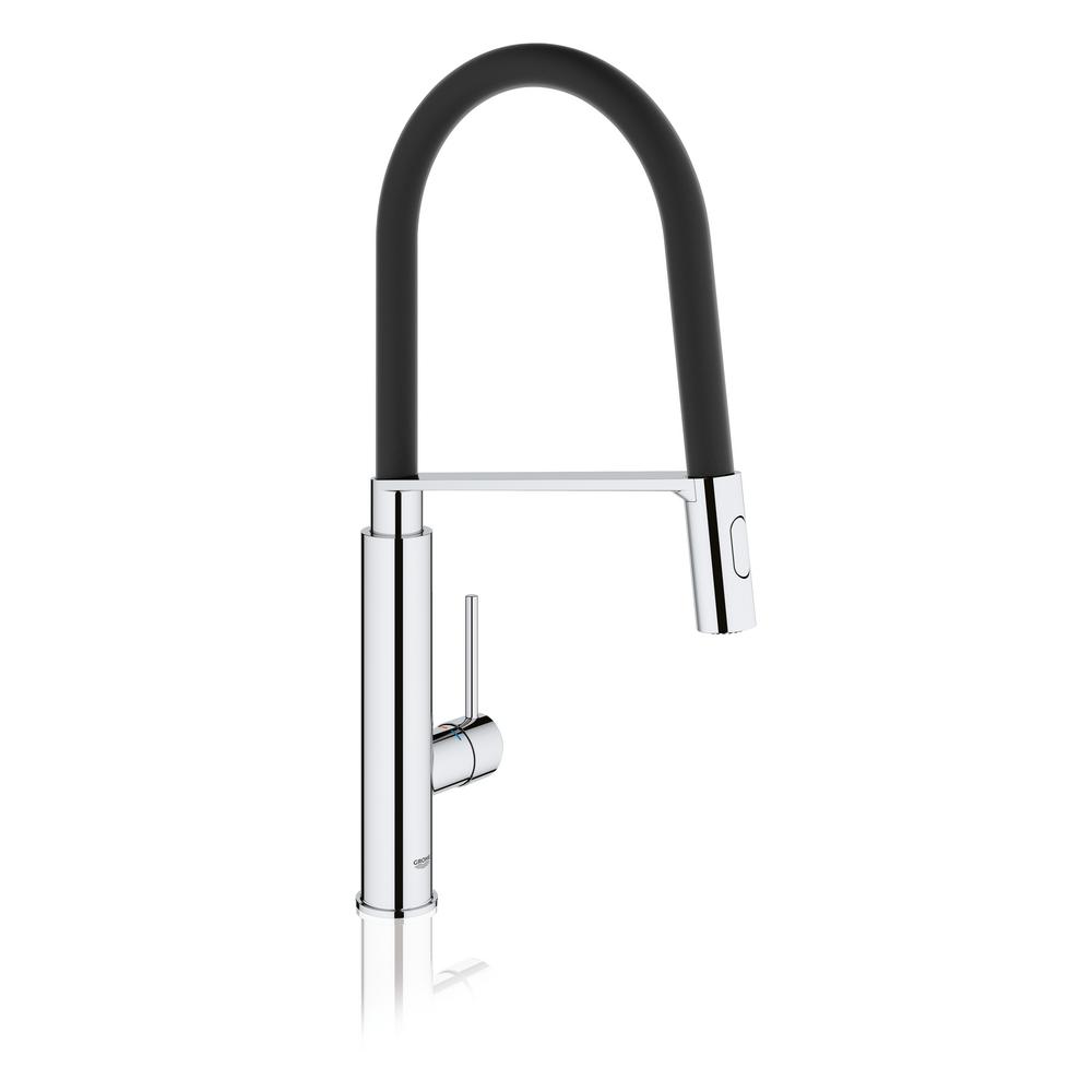 Grohe Concetto Single Handle Pull Down Sprayer Kitchen Faucet In