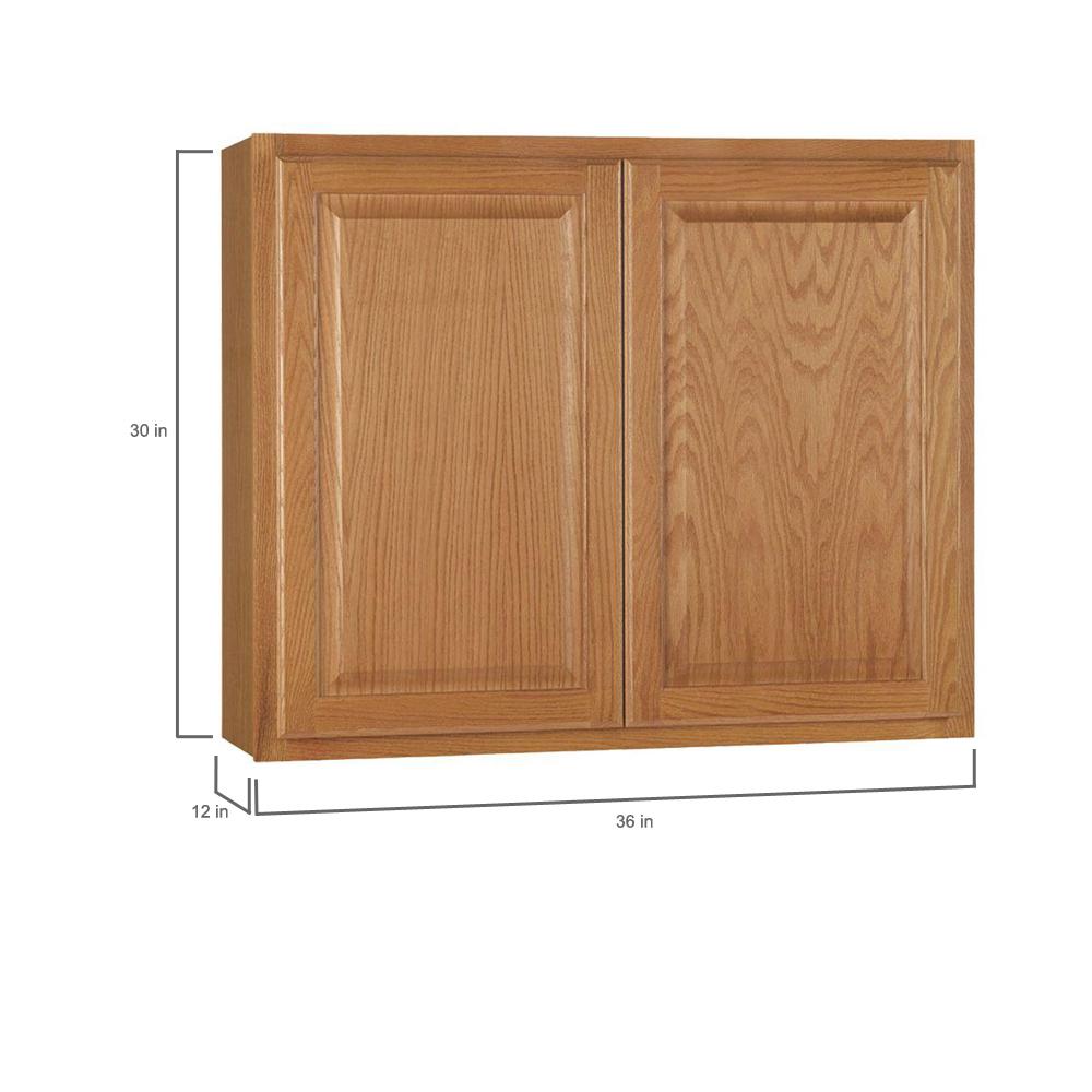 Hampton Bay Assembled 36x30x12 In Wall Kitchen Cabinet Um Oak Kw3630 Mo The Home Depot - Kitchen Cabinet Doors Home Depot