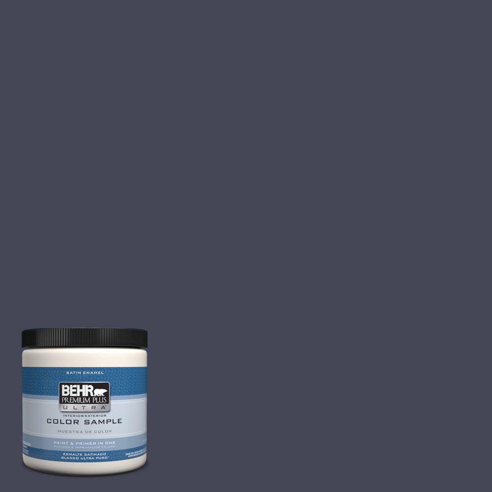 BEHR Premium Plus Ultra 8 oz. #T16-01 Black Pearl Interior/Exterior ...