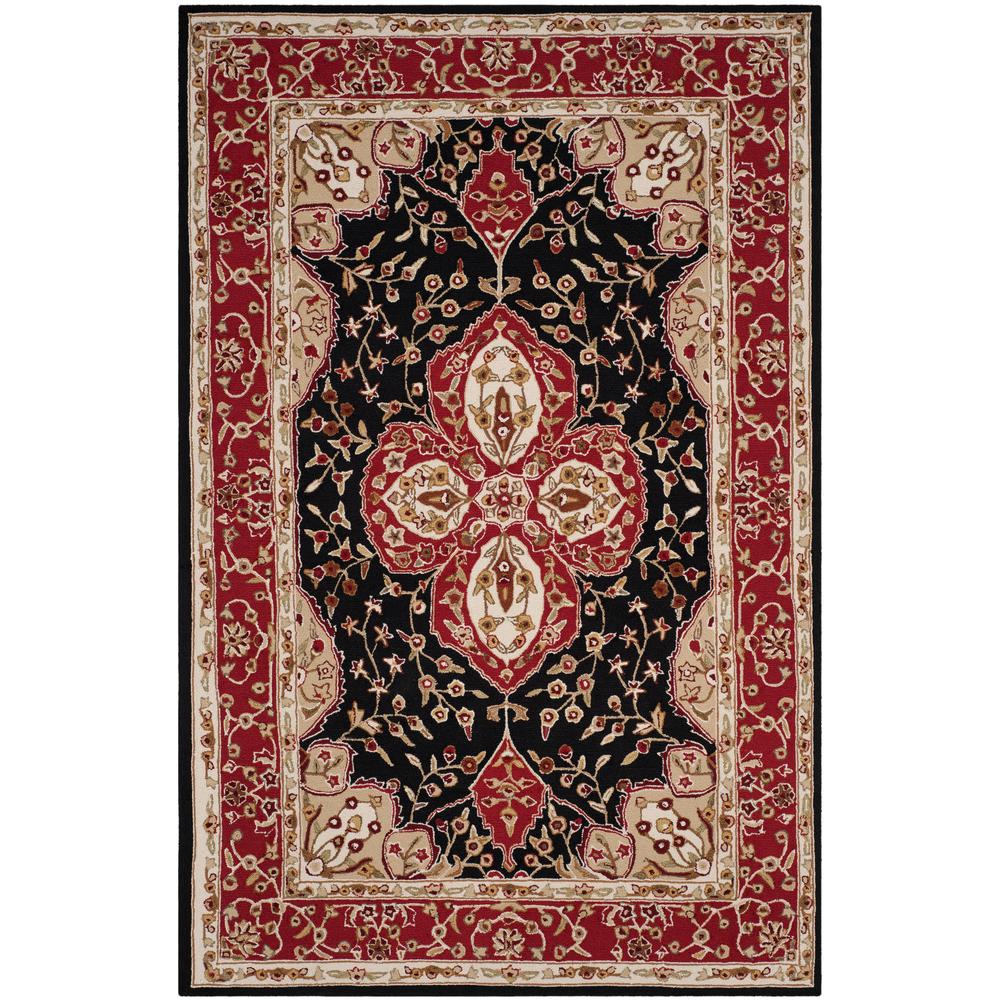 Safavieh Easy Care Black Red 6 Ft X 9 Area Rug Ezc718b Safavieh Easy Care Black Red 6 Ft X 9 Area Rug