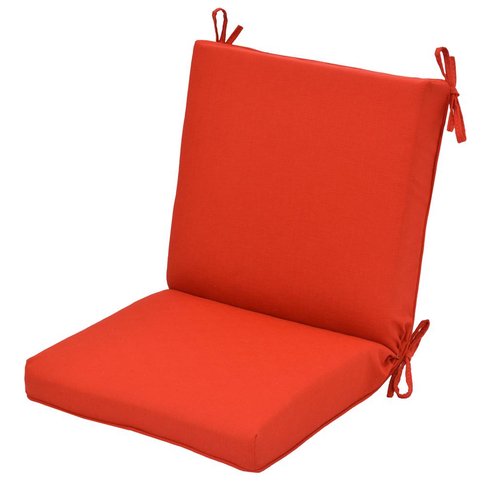 Hampton Bay 20 X 17 Outdoor Dining Chair Cushion In Cushionguard Hampton Bay 20 X 17 Outdoor Dining Chair Cushion In Cushionguard Ruby
