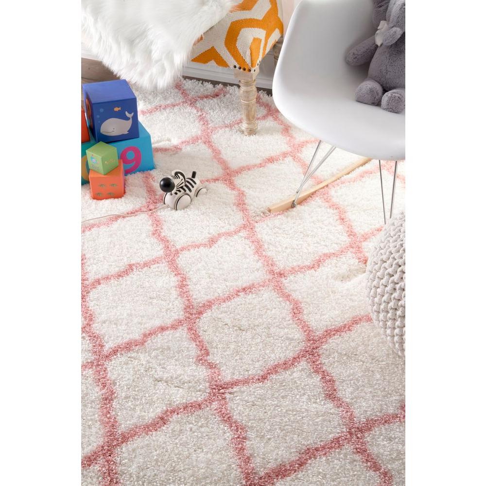 Nuloom Nelda Trellis Baby Pink 8 Ft X 10 Area Rug Nuloom Nelda Trellis Baby Pink 8