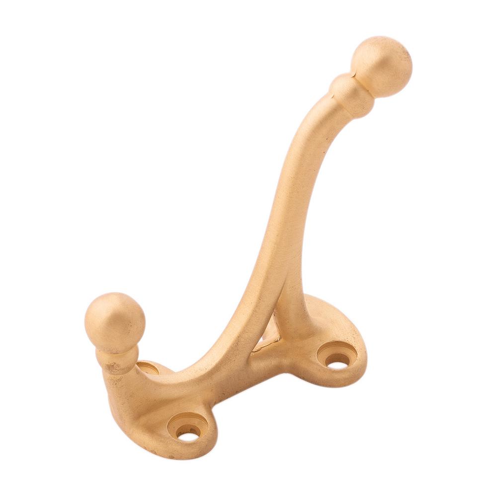 Hickory Hardware Hooks Collection 5/8 in. C/C Brushed Golden Brass