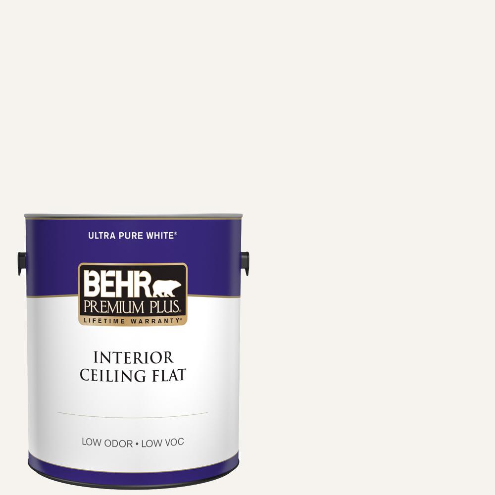 Behr Premium Plus 1 Gal Ultra Pure White Ceiling Flat Interior Paint
