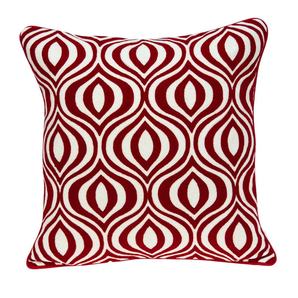 Homeroots Jordan 20 In Red Print Throw Pillow Cover 334312 The