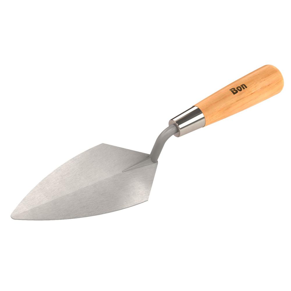 Bon Tool 51/2 in. x 23/4 in. Stainless Steel Brick Pointing Trowel Wood Handle70112 The
