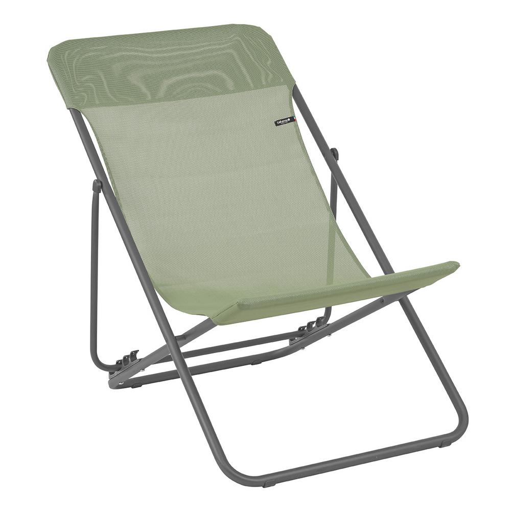 Lafuma Furniture Maxi Transat Moss Steel Folding French Style Lawn Chair 2 Pack Lfm2502 8557 The Home Depot