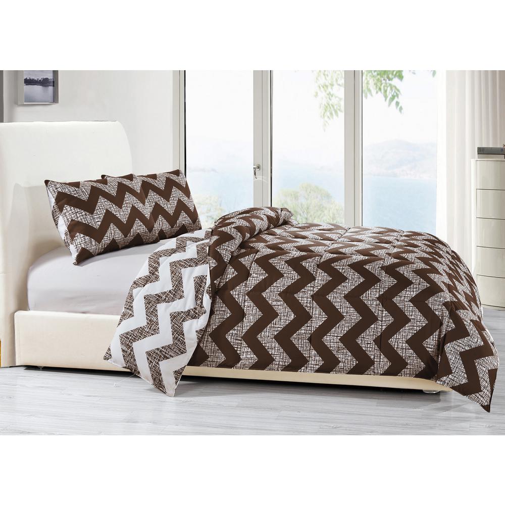 Duck River Wyatt 3-Piece Chocolate Full/Queen Comforter ...