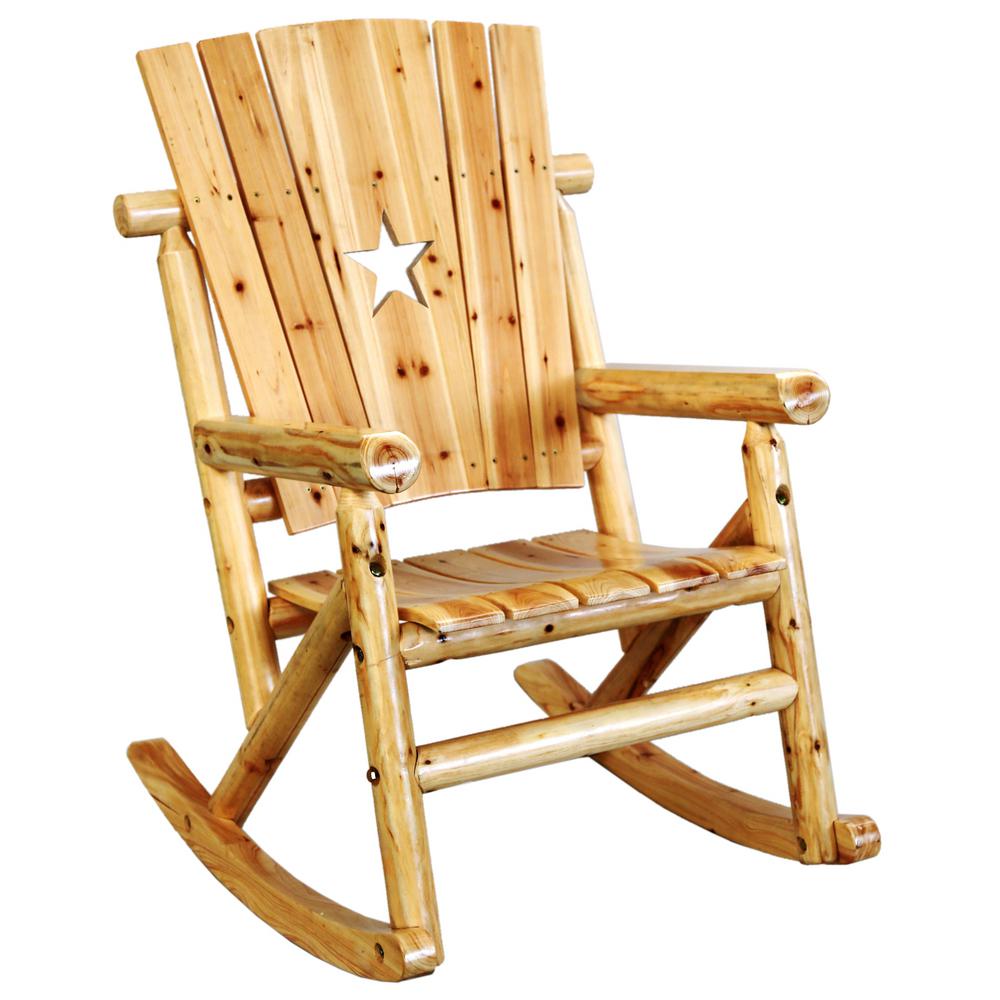 Leigh Country Aspen Wood Patio Star Rocking Chair Tx 95101 The
