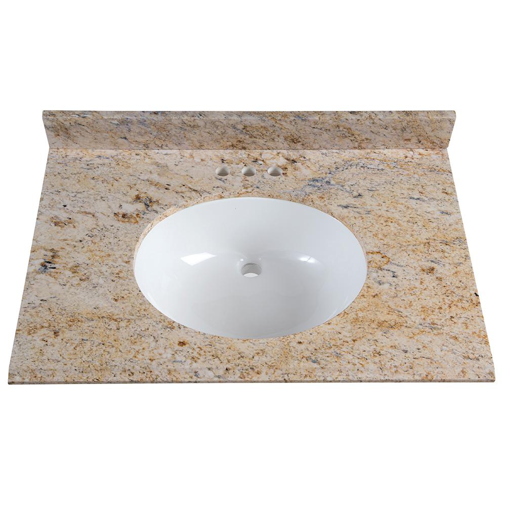 St Paul 31 In X 22 Stone Effects Vanity Top Tuscan Sun With Stone Effects Vanity Top In Tuscan