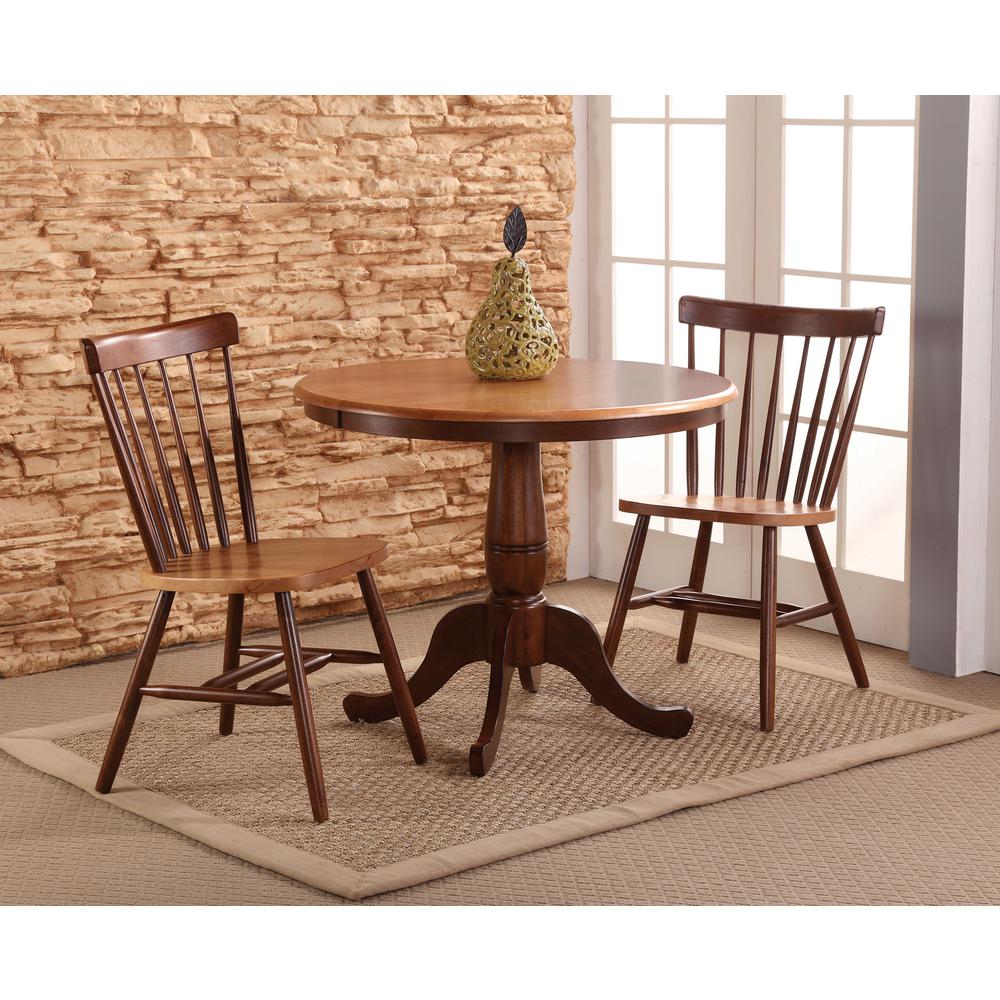 Copenhagen 3 Piece Black And Cherry Dining Set