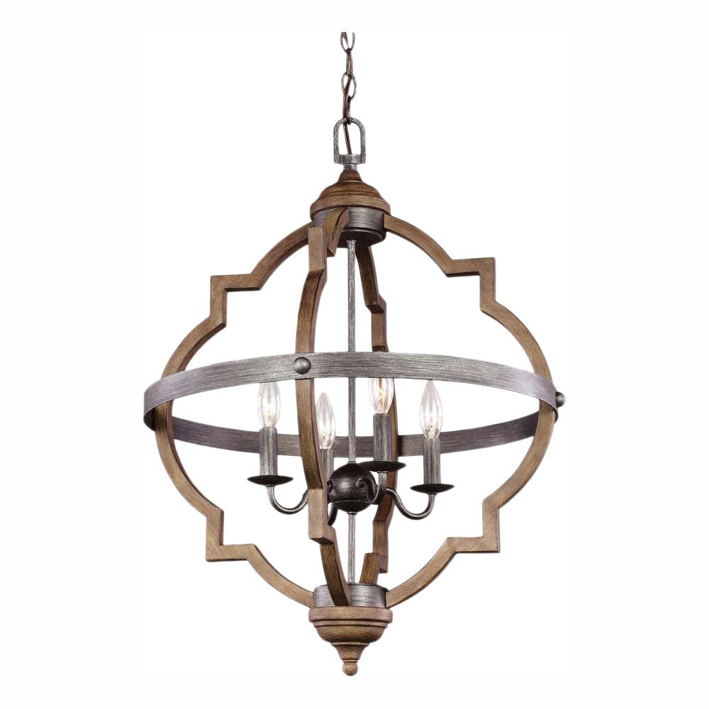 Sea Gull Lighting Socorro 20 875 In W 4 Light Weathered Gray And