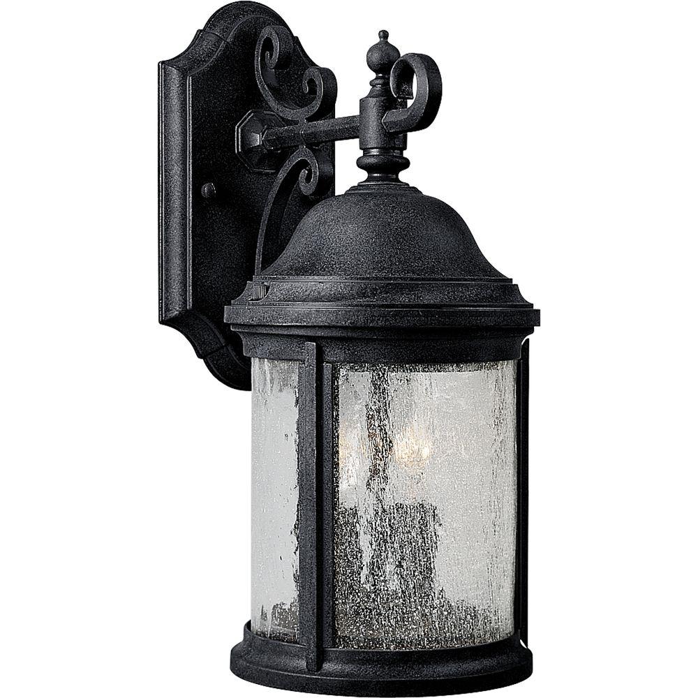 Progress Lighting P5652-20 Traditional Three Light Large Wall Lantern from Ashmore Collection Dark Finish Antique Bronze