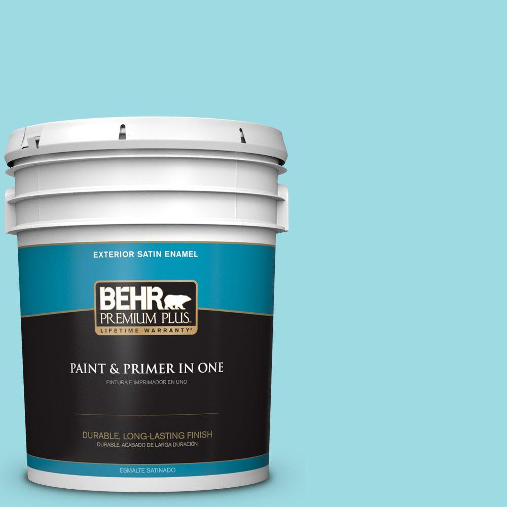 BEHR Premium Plus Ultra 5 gal. 780F4 Sparrow Satin Enamel Exterior Paint and Primer in One