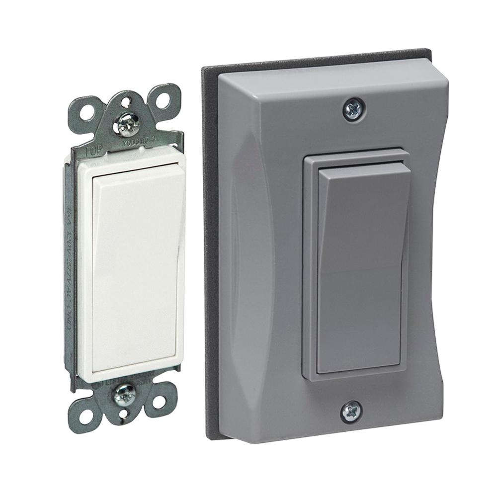 Bell Single Gang Weatherproof Switch Cover Gray 5121-0//527362