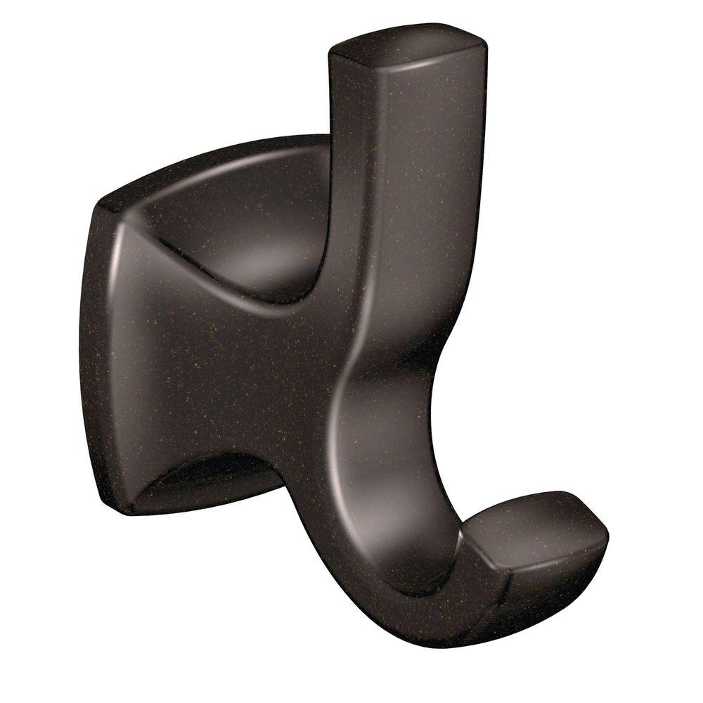 MOEN Voss Double Robe Hook in Oil Rubbed Bronze-YB5103ORB - The Home Depot