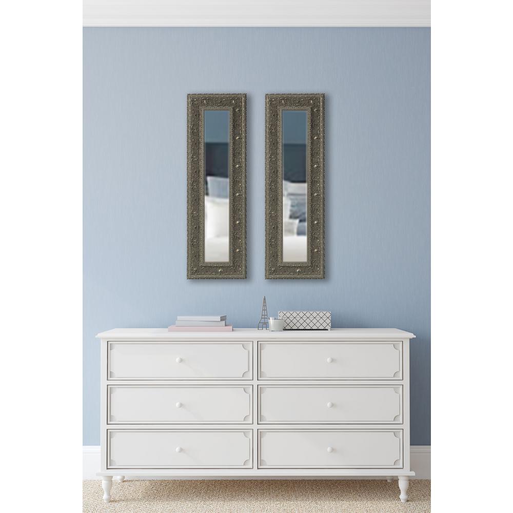 27 5 In X 11 Ont Silver Vanity Mirror Set Of 2 Panels Ont Silver Vanity Mirror Set Of 2