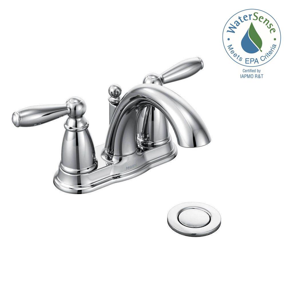 MOEN Glyde 4 in. Centerset 2Handle Bathroom Faucet in Chrome6172