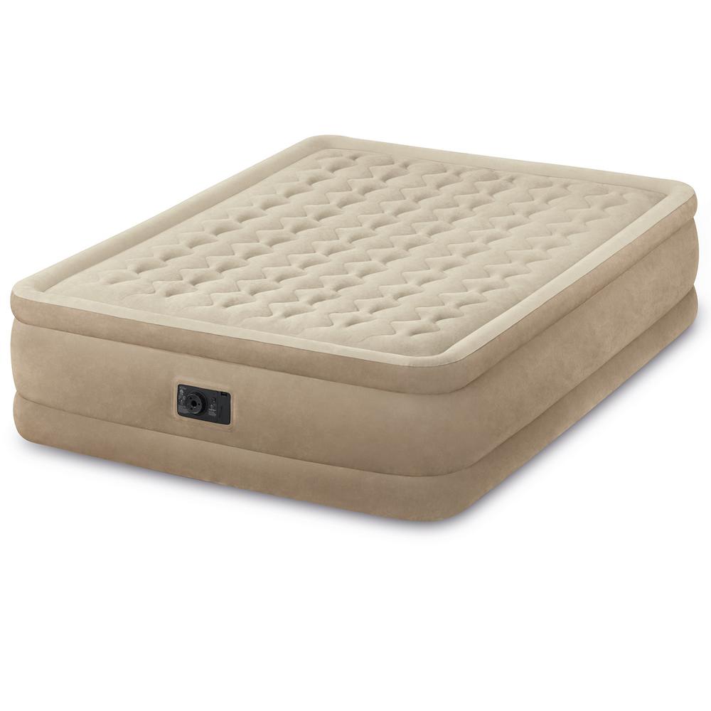 Intex Ultra Plush Fiber-Tech Airbed Queen Air Mattress Bed ...