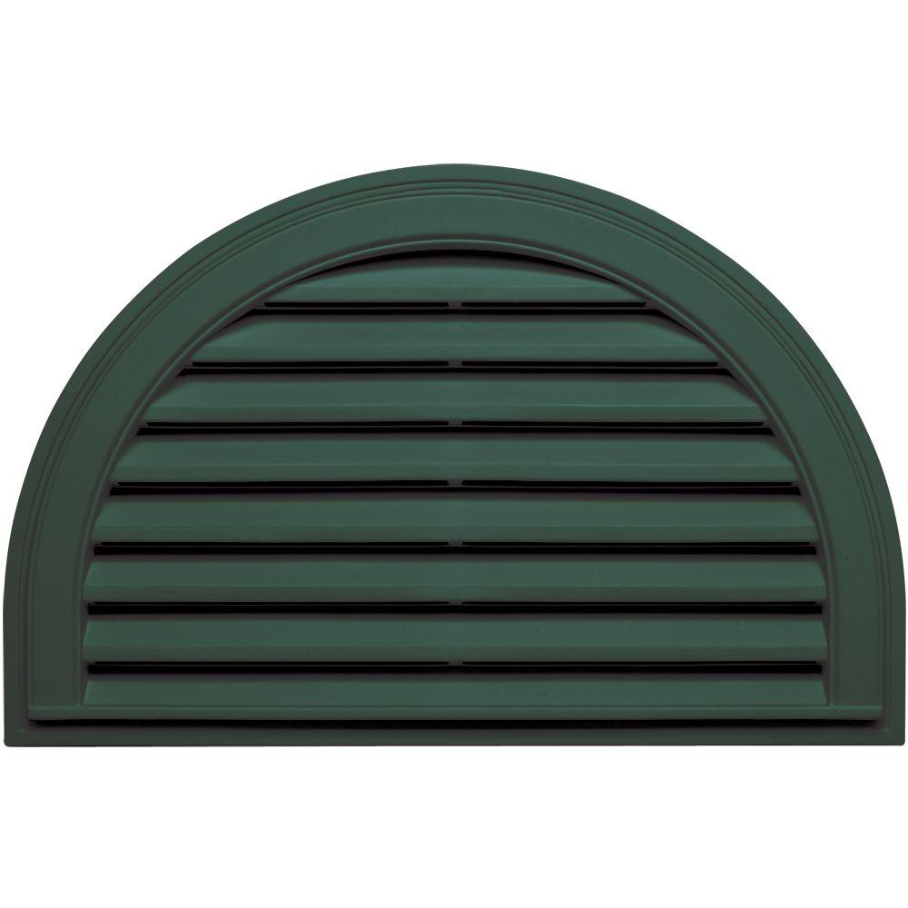 Builders Edge 22 in. x 34 in. Half Round Gable Vent in 