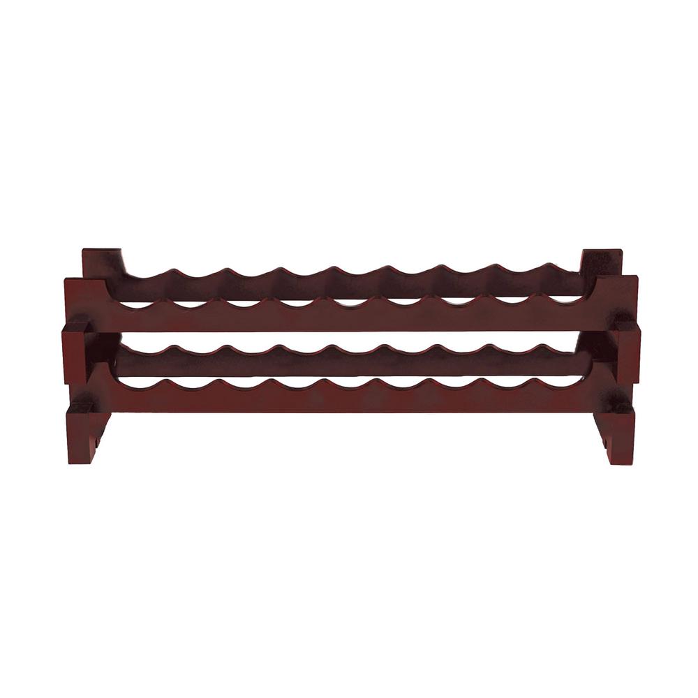Wine Enthusiast 18 Bottle Stackable Rack Kit In Mahogany 640 Wine Enthusiast 18 Bottle Stackable Rack Kit In Mahogany
